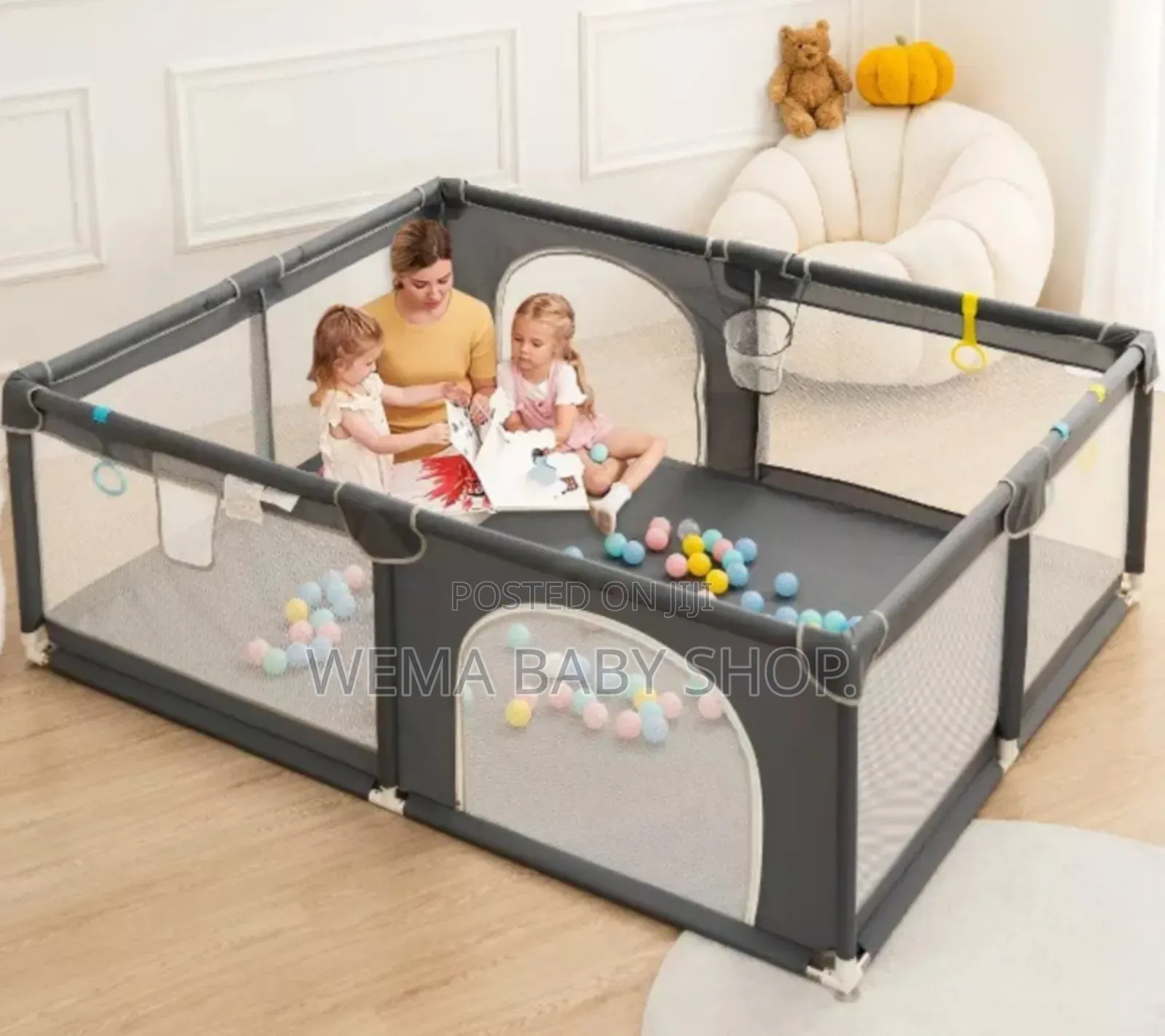 Extra Large Baby Play Yard/Playpen (1.8mx1.5m) With Balls