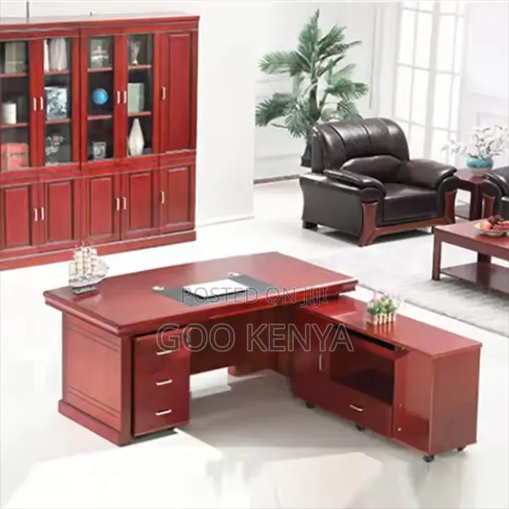 Office Desk ; 1.6m Wooden L-Shape Office Executive Desk