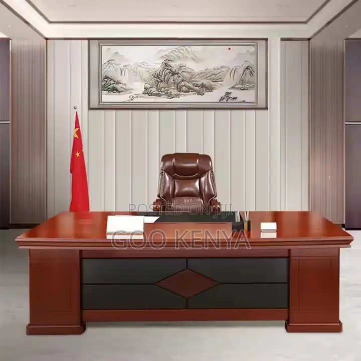 Office Desk ; 1.6m Wooden L-Shape Office Executive Desk