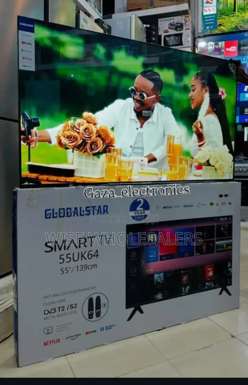 Globalstar 55uk64 , 55inch Smart Android Tv, Netflix's