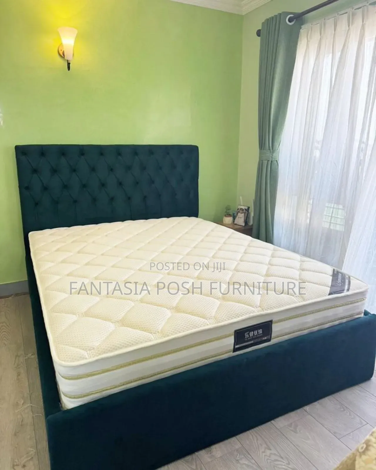 5x6 Chester Bed Frame With Deep-Tufted Headboard