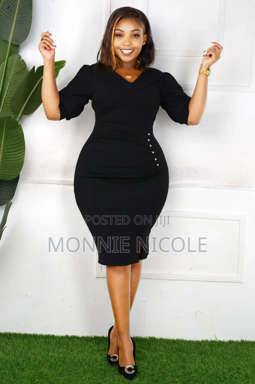 Official Green Fitting Dress