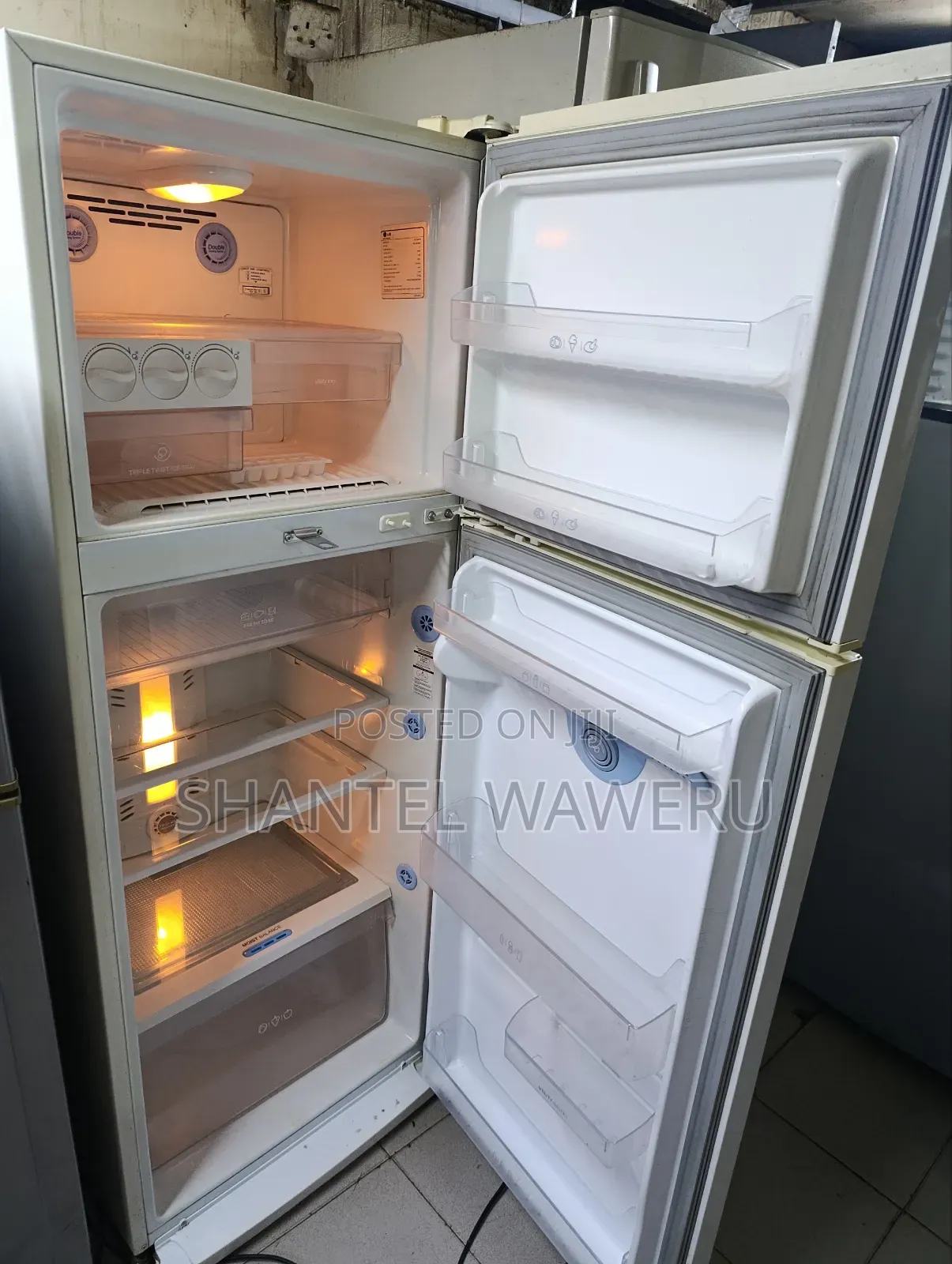 White Lg Double Door Fridge 400litres