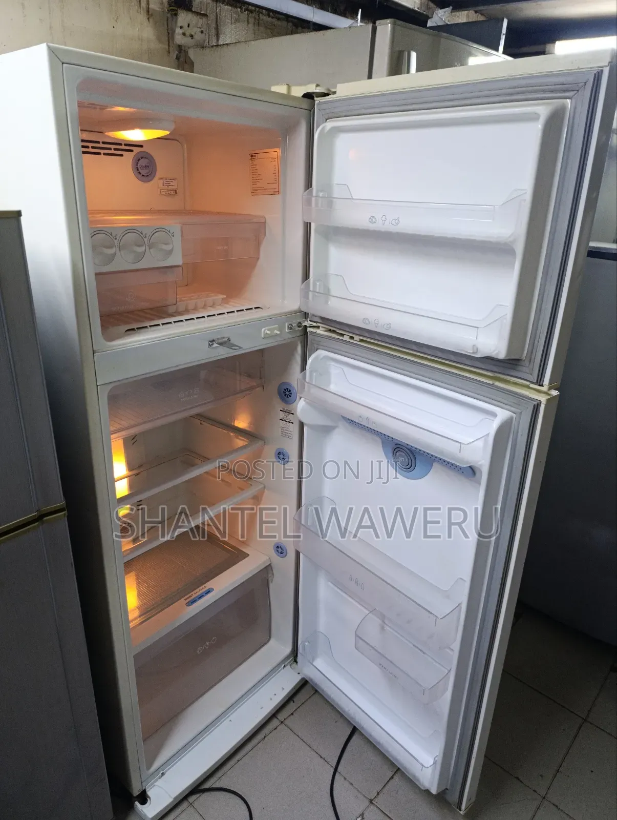 White Lg Double Door Fridge 400litres