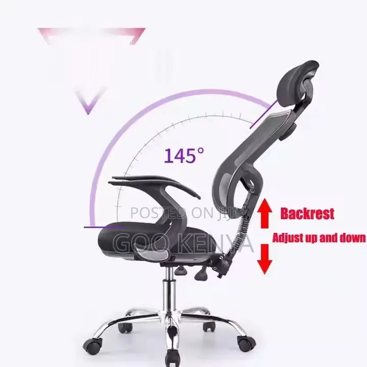 Office Chair ; Ergonomic Design Waist Support Mesh Chair