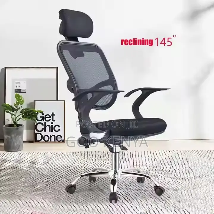 Office Chair ; Ergonomic Design Waist Support Mesh Chair