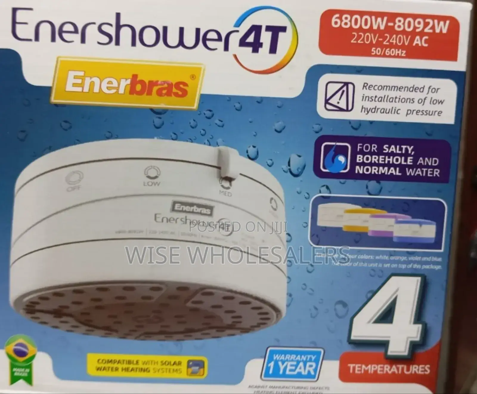 Enerbras 4t Instant Hot Shower Head Water Heater Salty