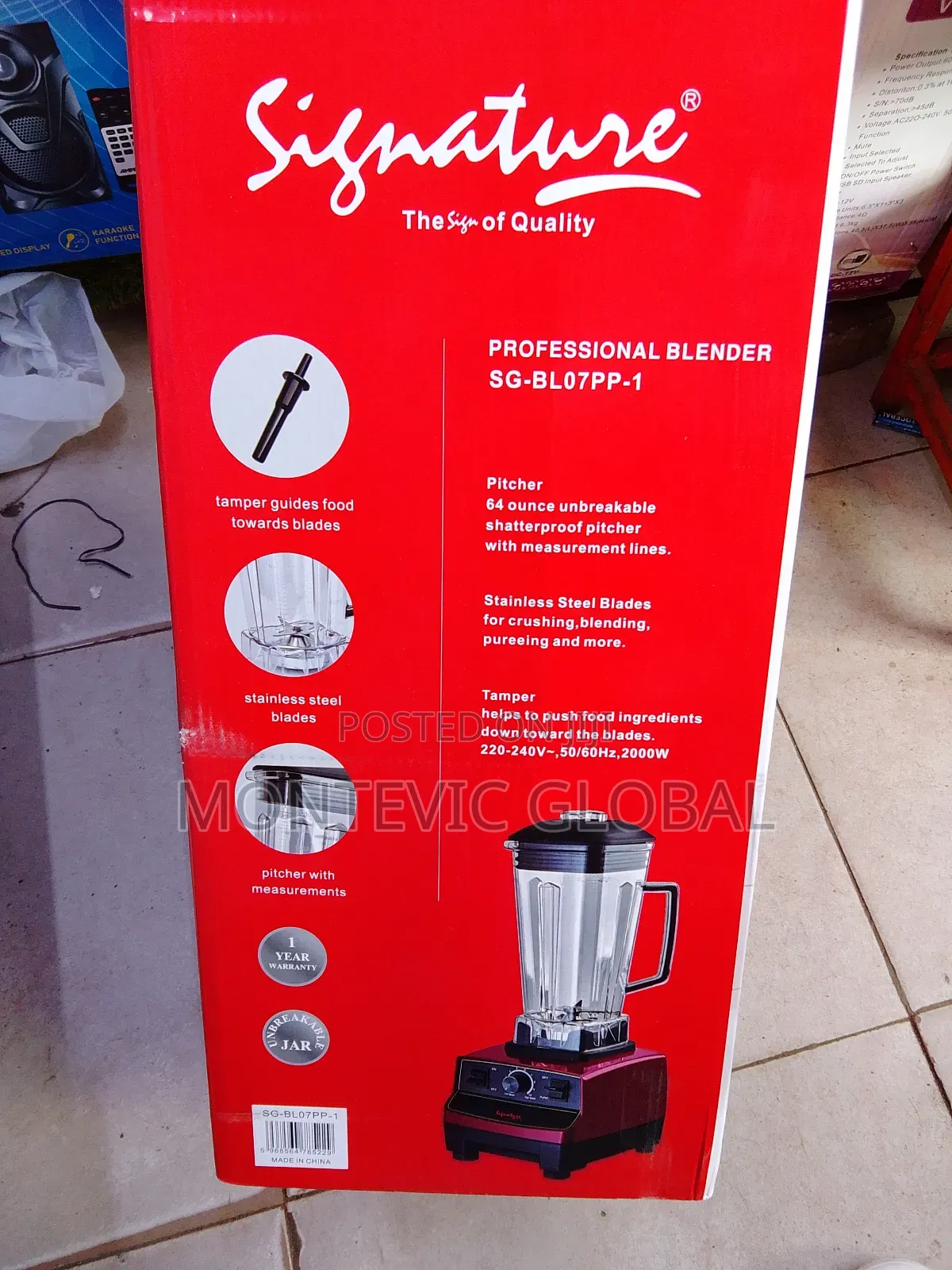 Signature Commercial Blender 4litres Jar