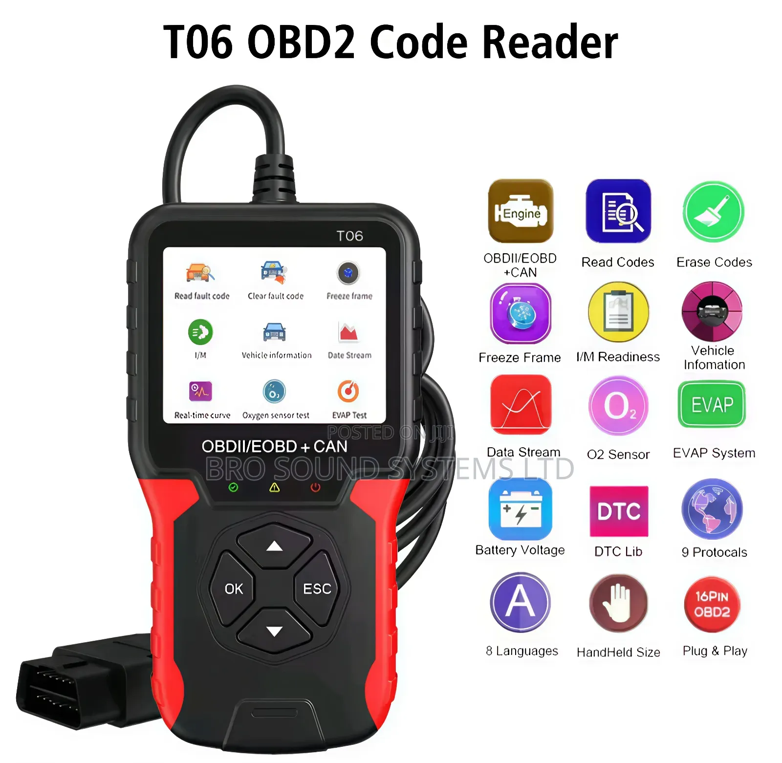 Obd 2 Car Diagnosis Machine / Scanner T06