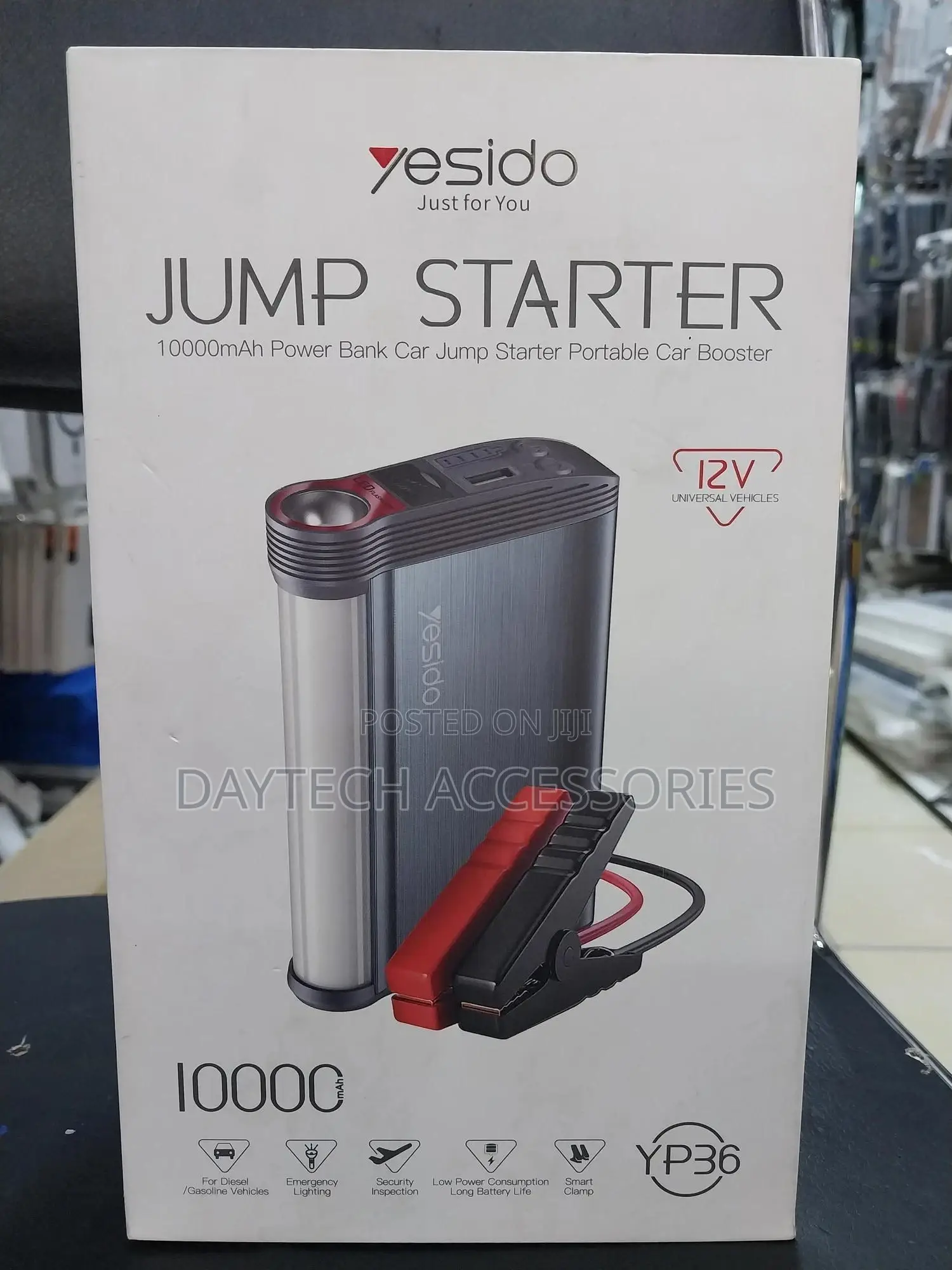 Yesido Yp36 Car Battery Jump Starter 10000mah Portable
