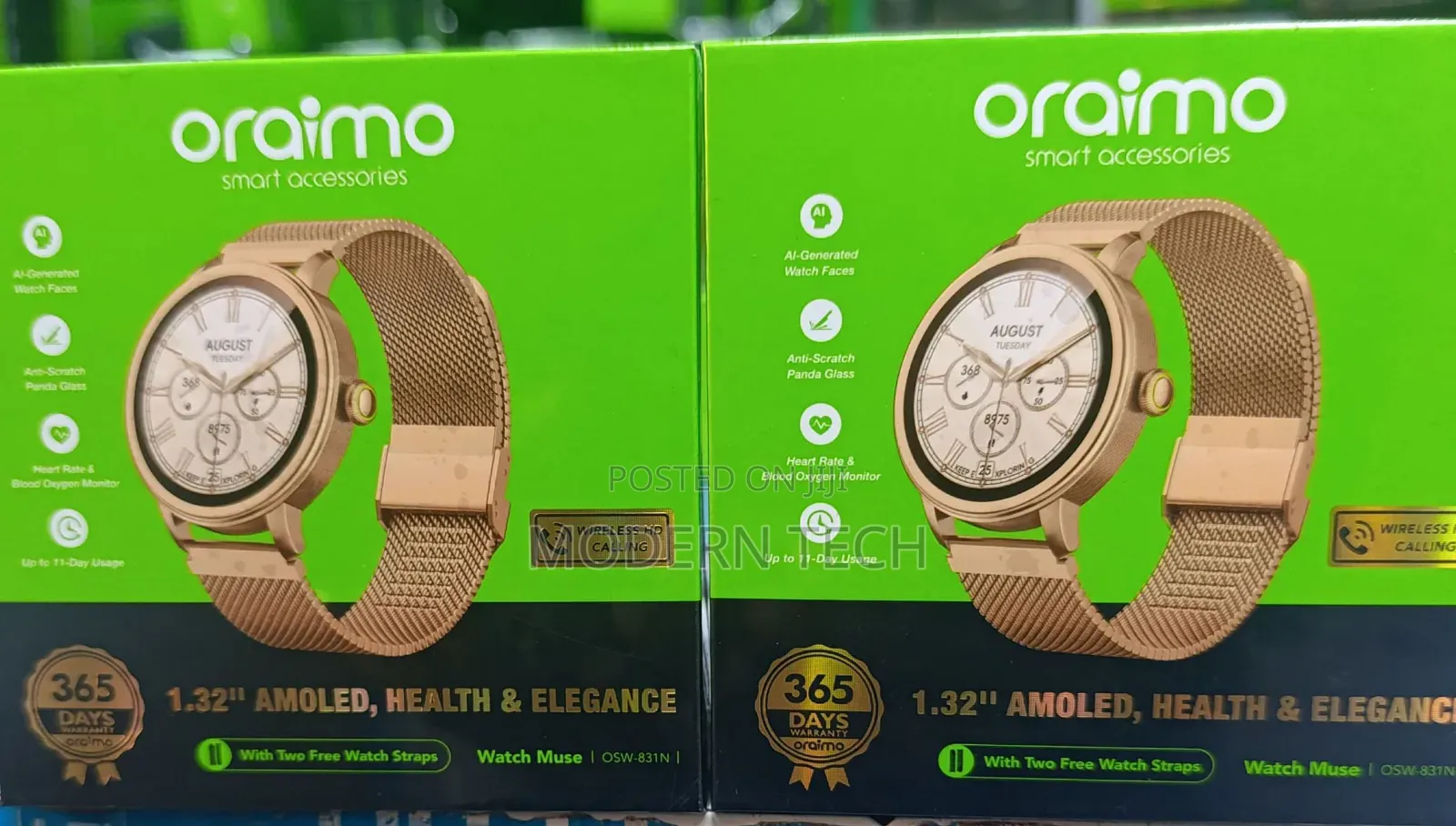 Oraimo Watch Muse 1.32” Amoled Ip68 Smart Watch 