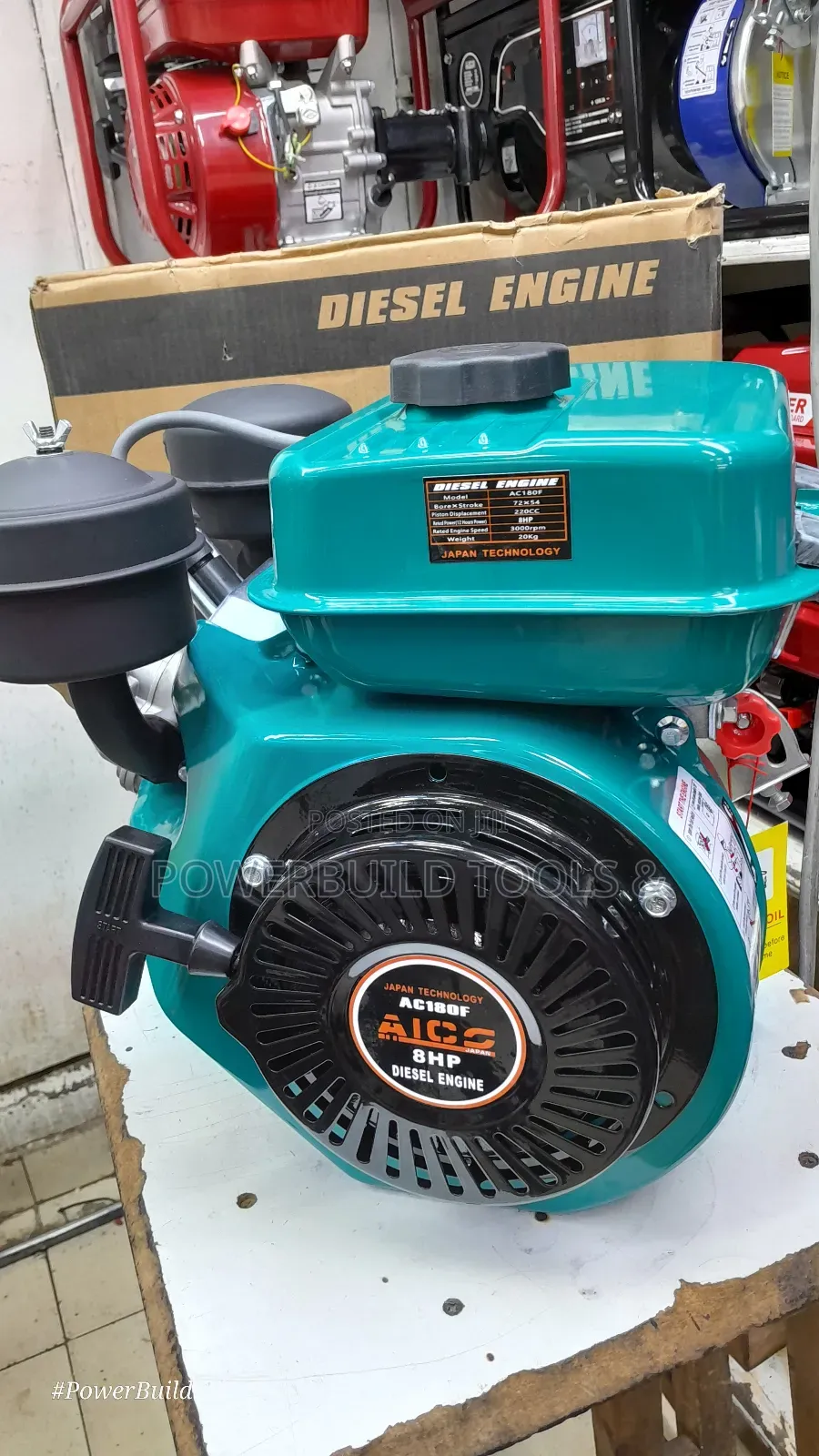 8hp Diesel Engine Self Propelled With Pulley 220cc 3000rpm