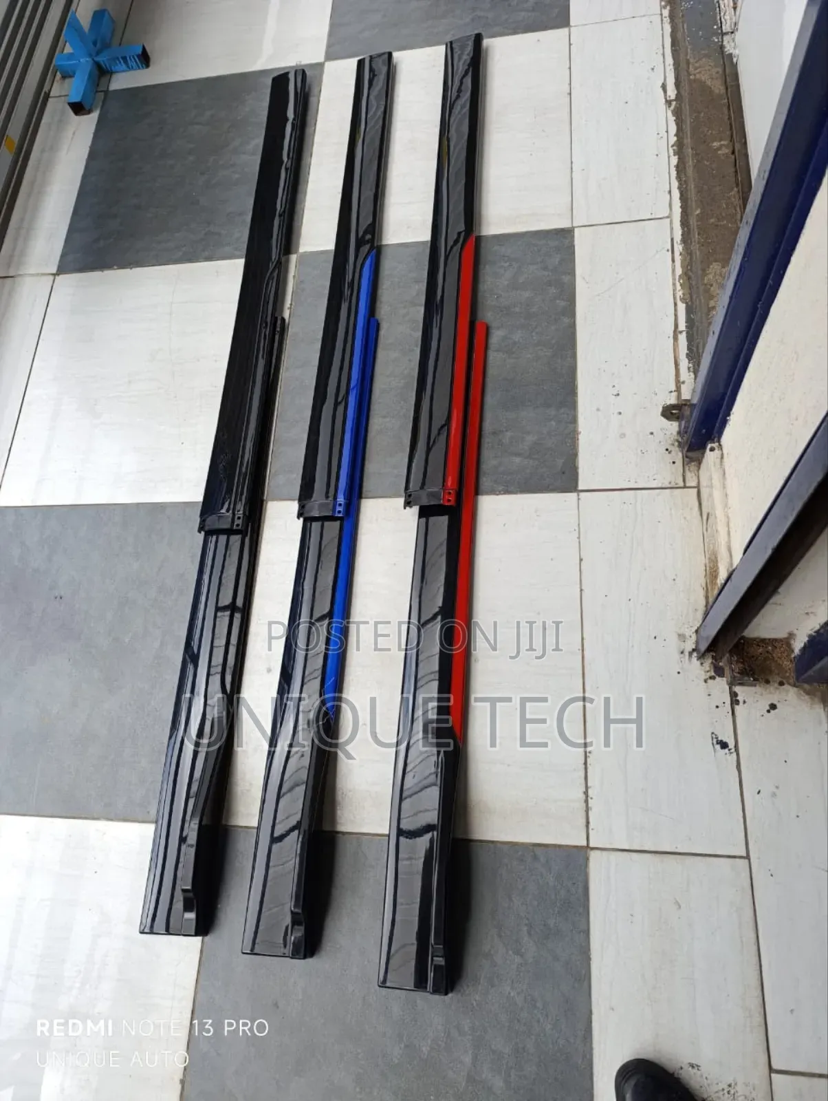 Universal Side Skirts – Black Plain, Black Red & Black Blue
