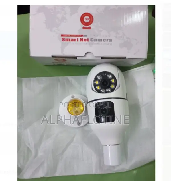 PTZ V380 CCTV Dual Lens Screen 1080p Wifi Bulb Camera