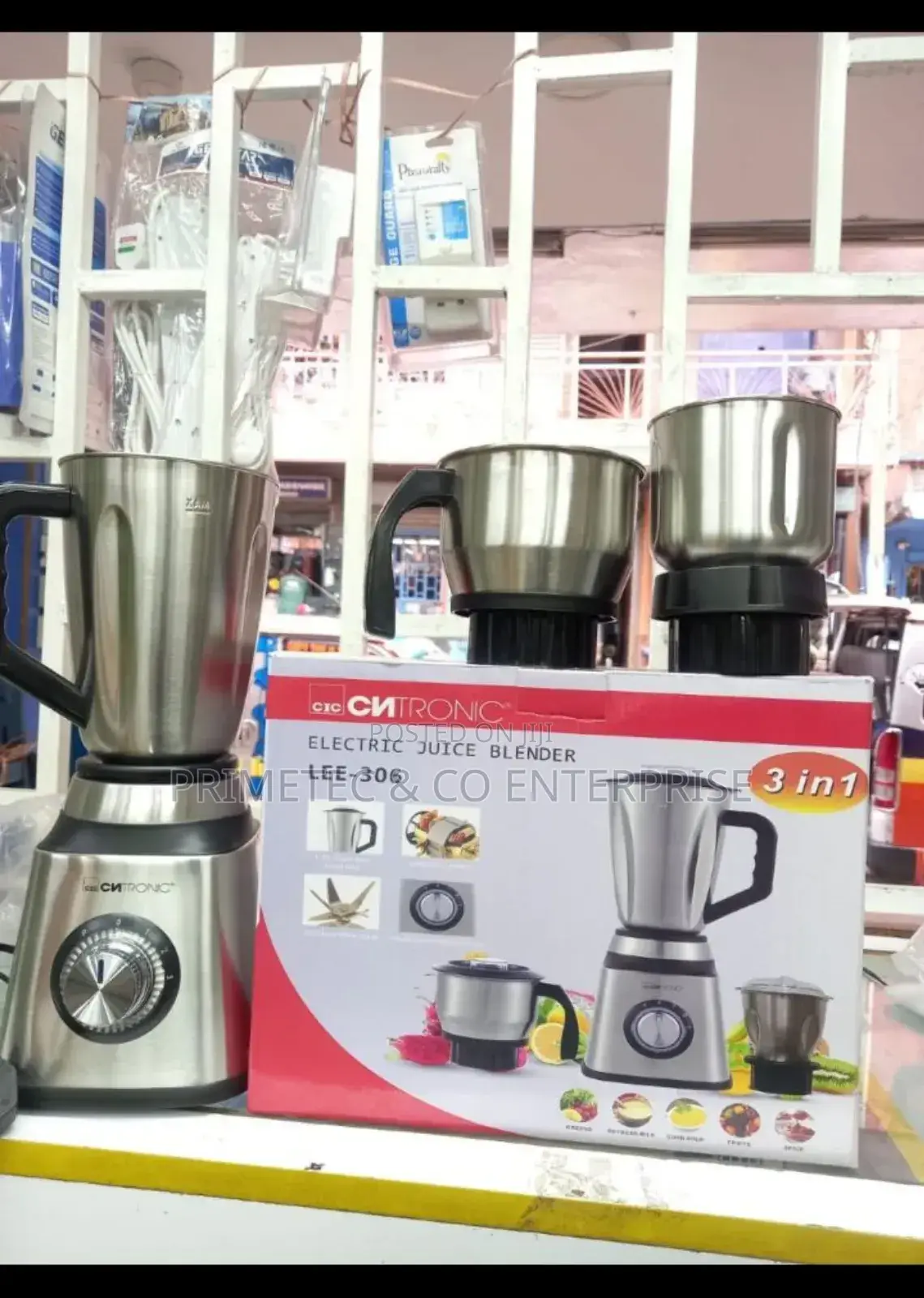 3in1 Commercial Blender Stainless Steel 650watts