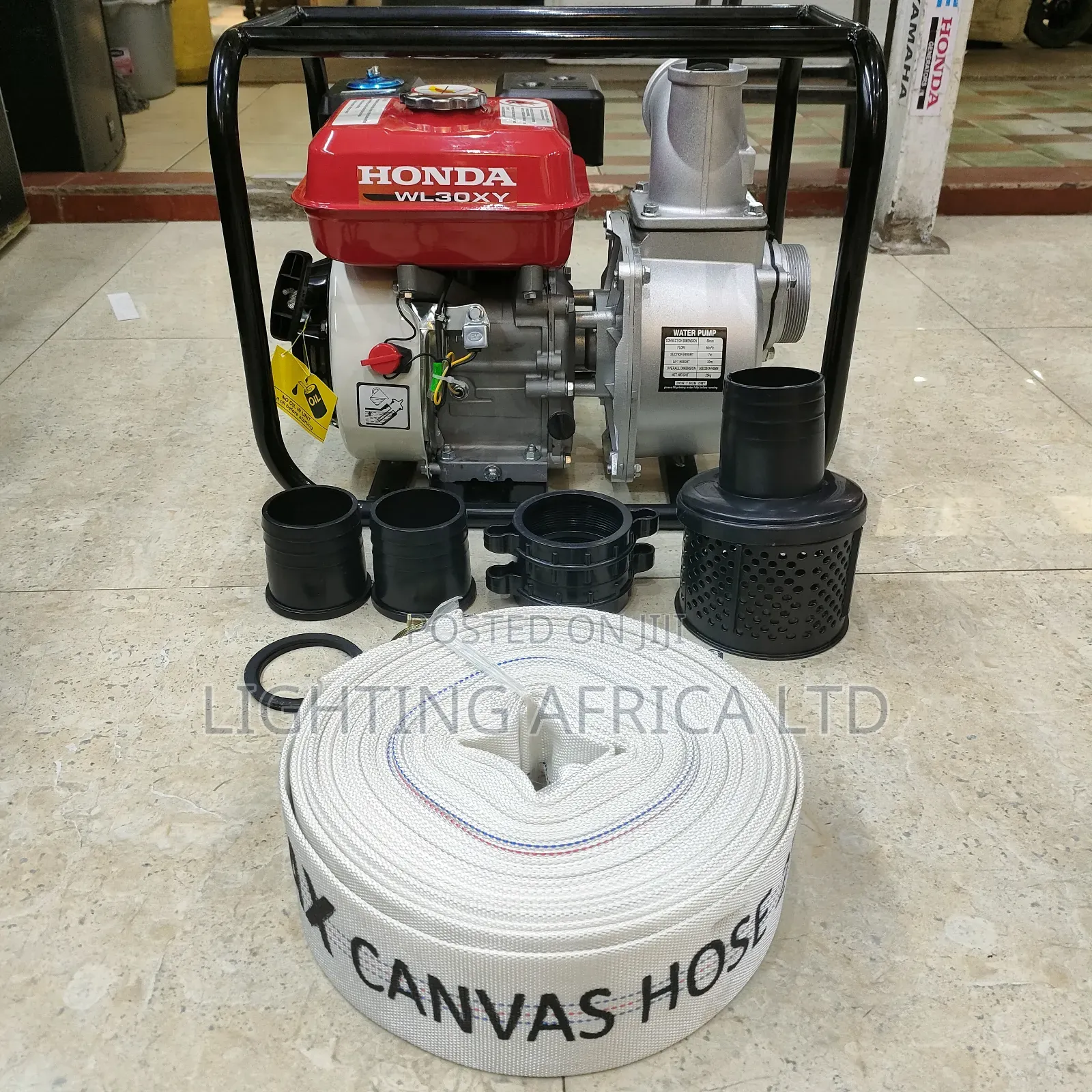3" Honda Commercial Water Pump Petrol Engine - 50 Meters Delivery Pipe