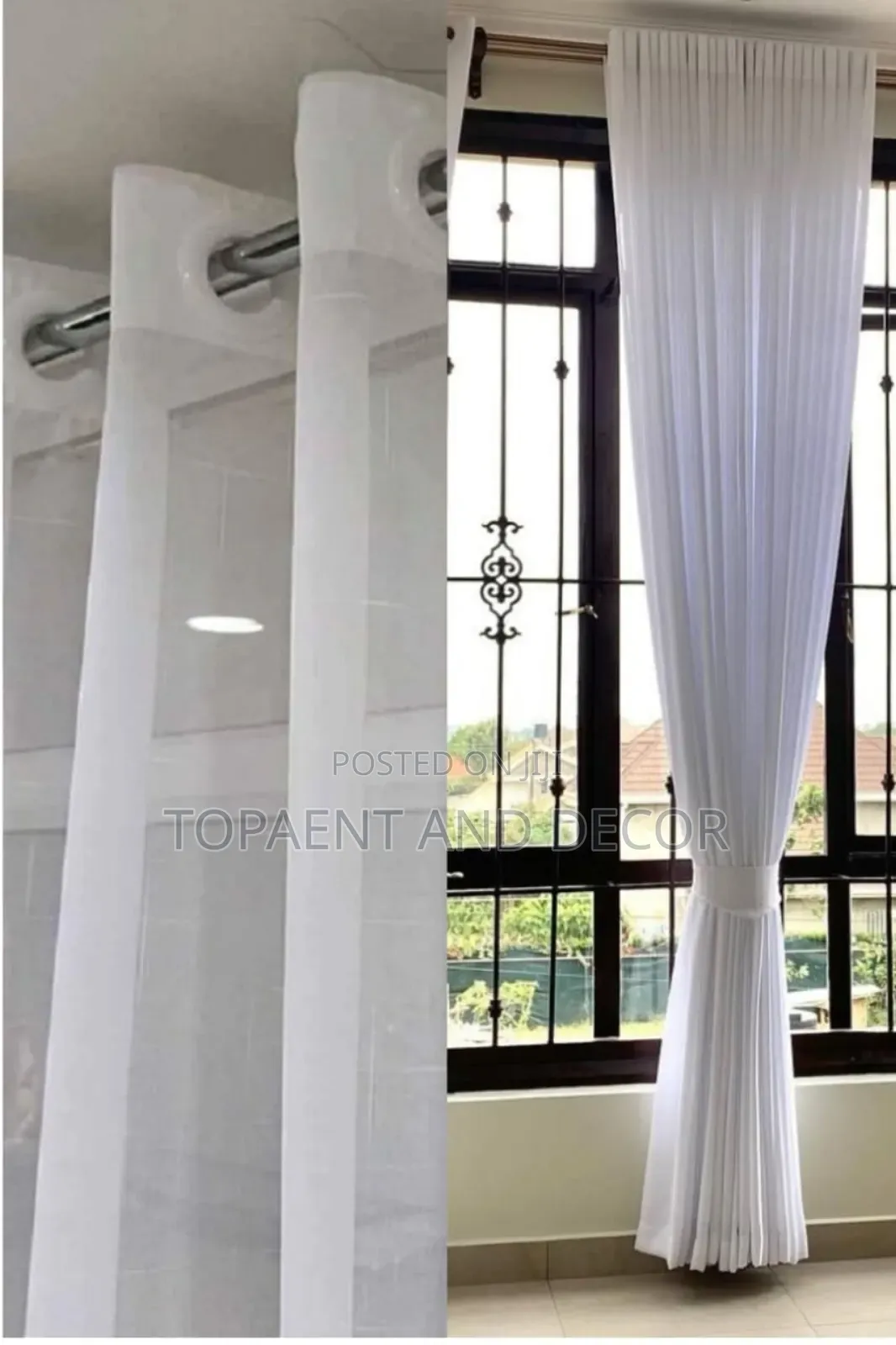 Both Rings and Hooks Stylish Home Sheers