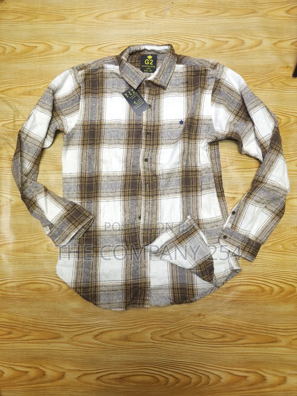 Unisex Cotton Collar Long Sleeved Checked Flannels Shirts