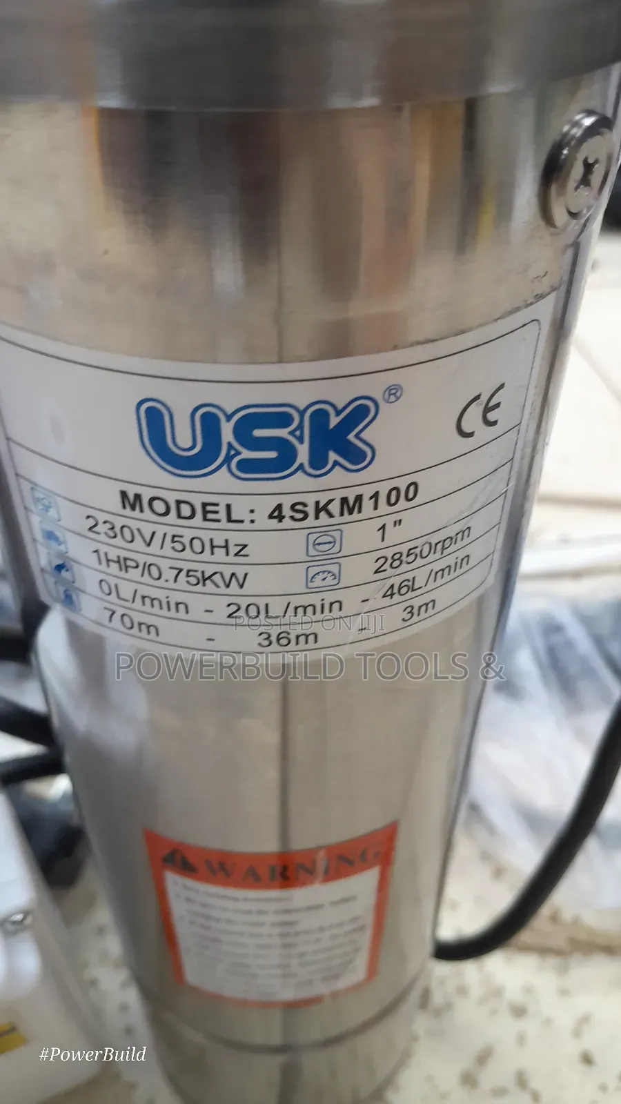 Usk Shallow Well Submersible Pump 1hp