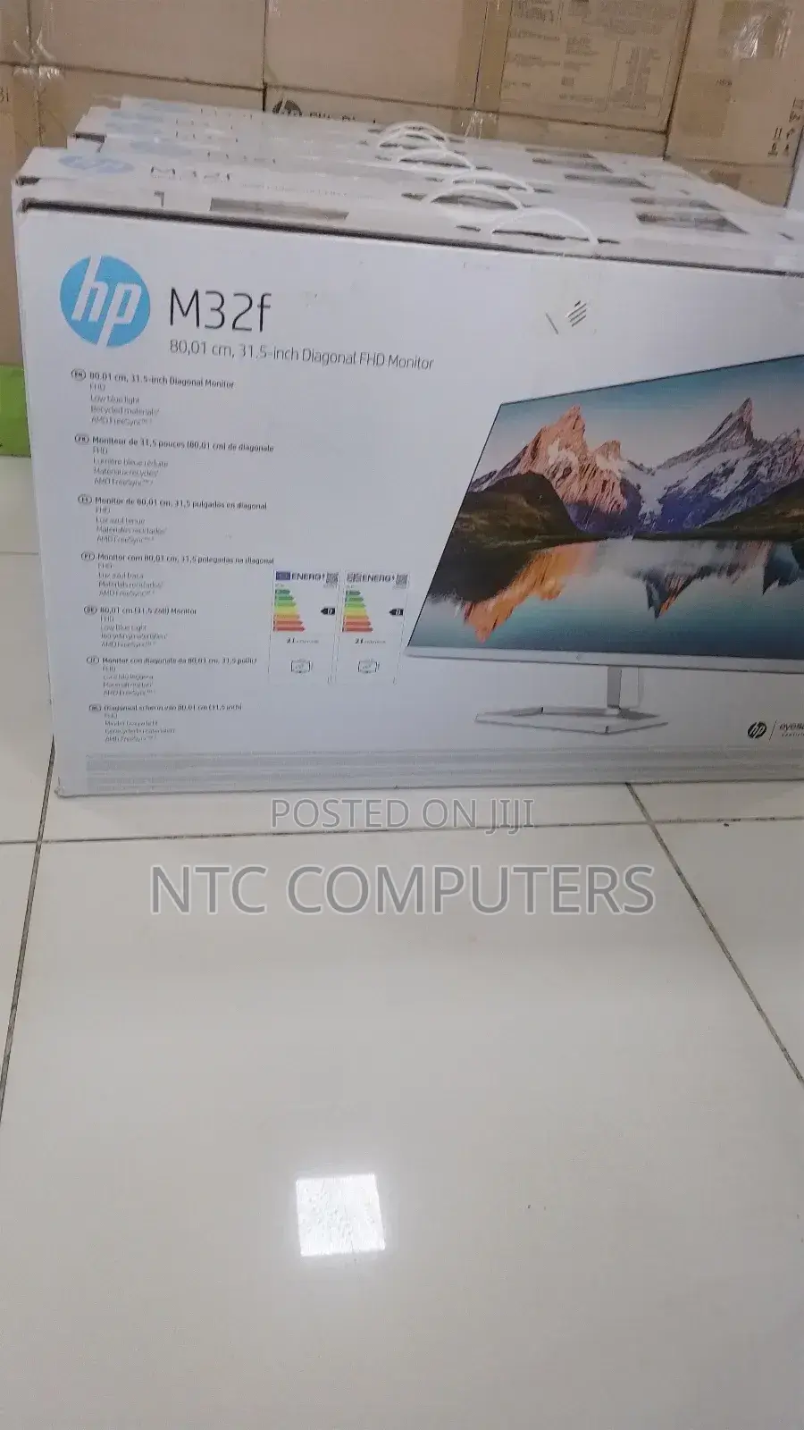Hp M32f 31.5" FHD Monitor, Black Color 1 Vga, 2 Hdmi 1.4 -