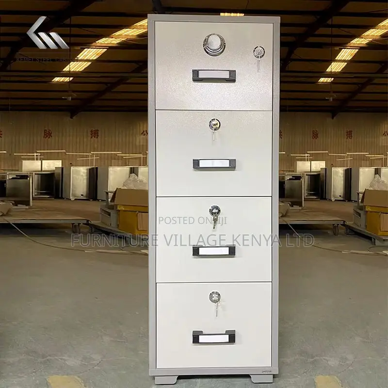 Cabinets:Compact Digital 4-Drawer Fireproof Document Cabinet