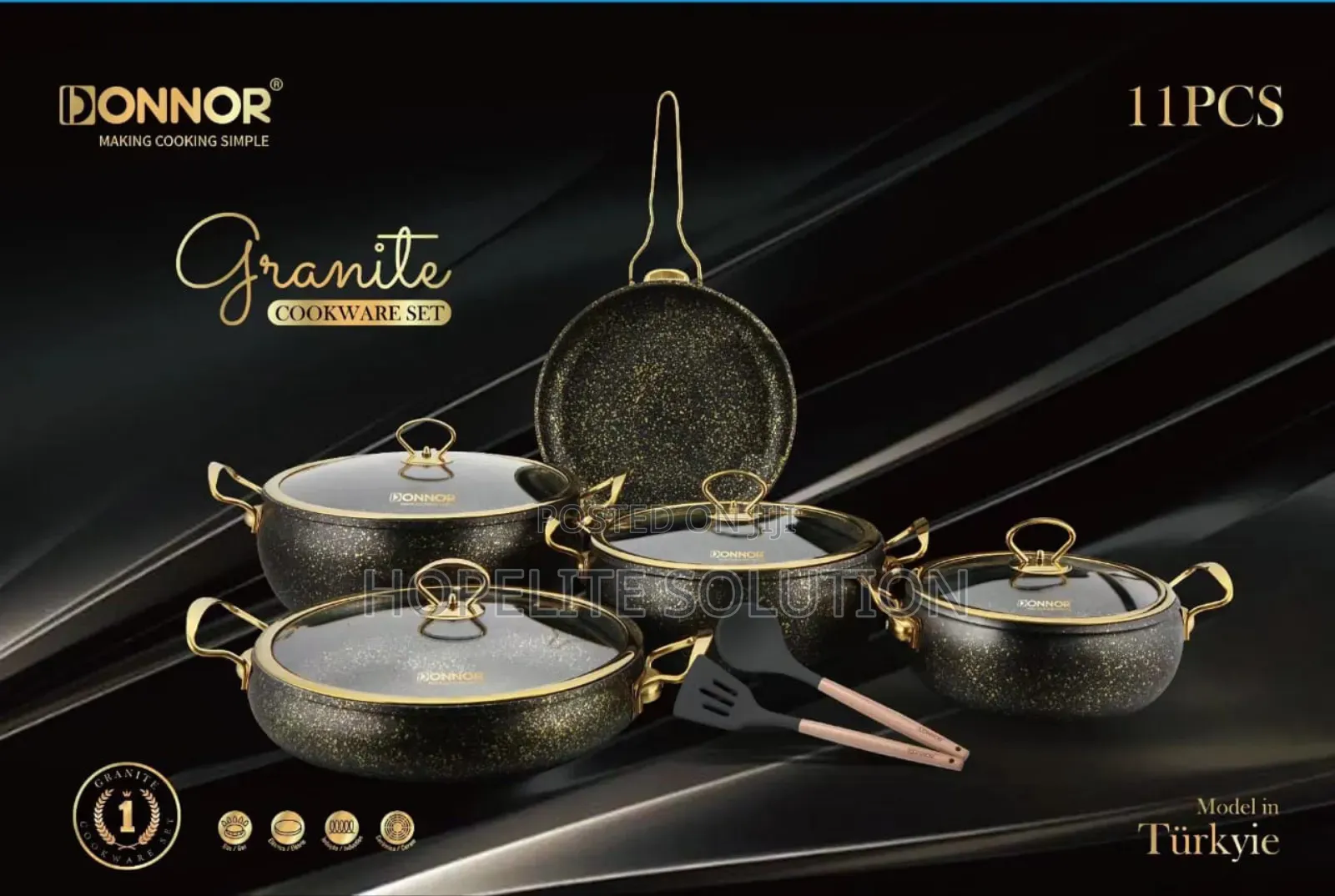 Heavy Elegant Granite Cooking Pot