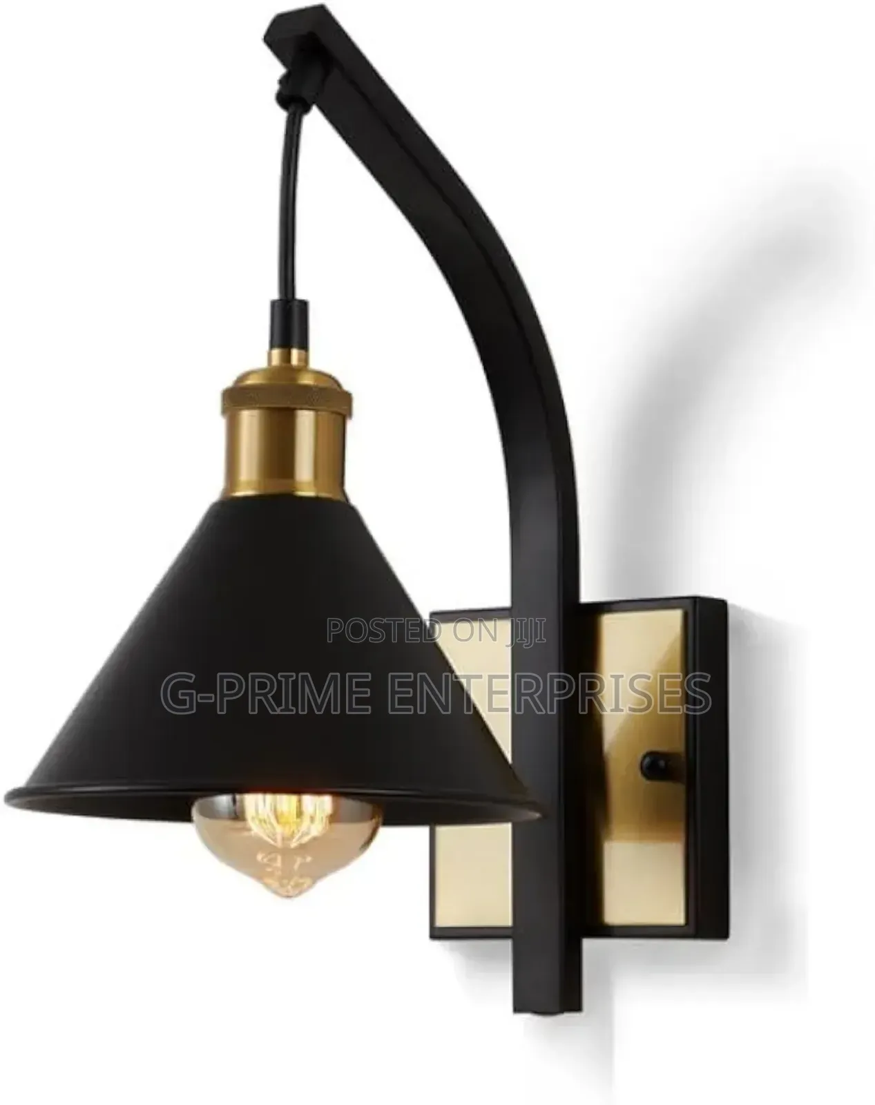 Black Retro Wall Light