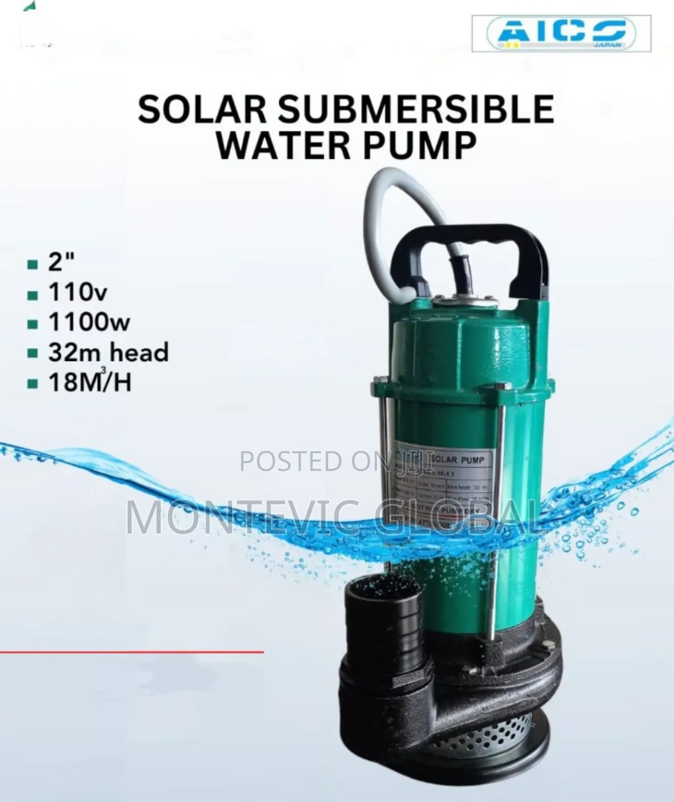 Solar Submersible Water Pump 110v 1100watts