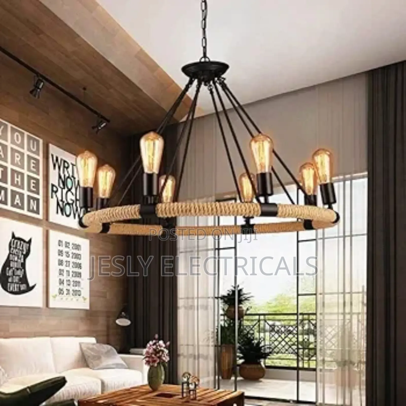 Industrial Black Chandelier Lighting Fixture