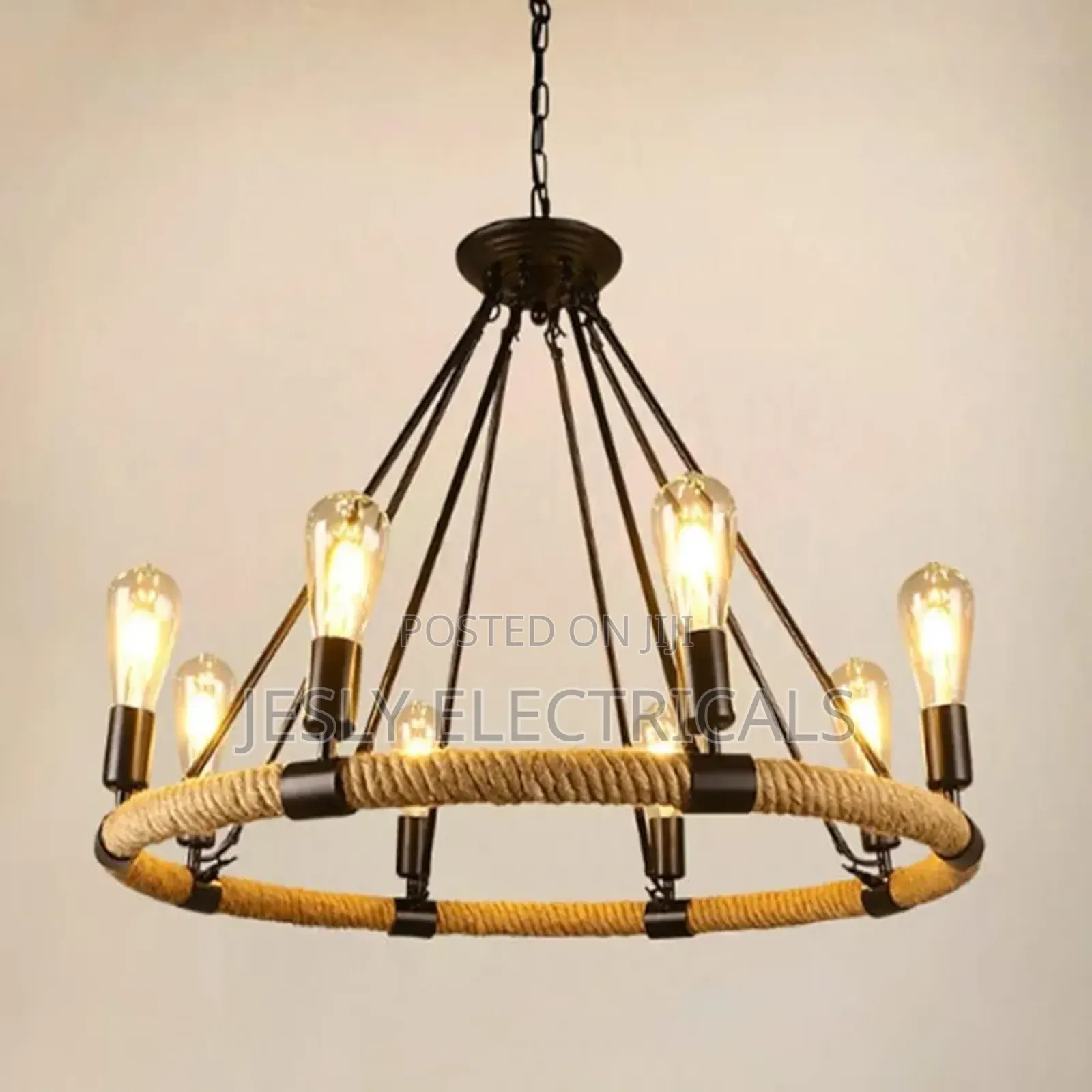 Industrial Black Chandelier Lighting Fixture