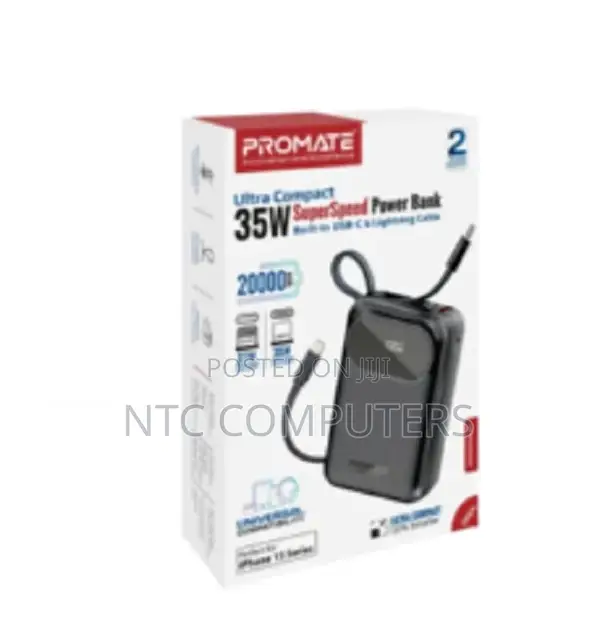 Promate 20000mah Ultra Compact 35w Superspeed Power Bank W