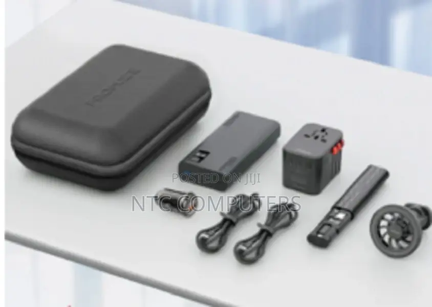 Promate 7-in-1 Charging Travel Kit W/ 20000mah Power Bank,