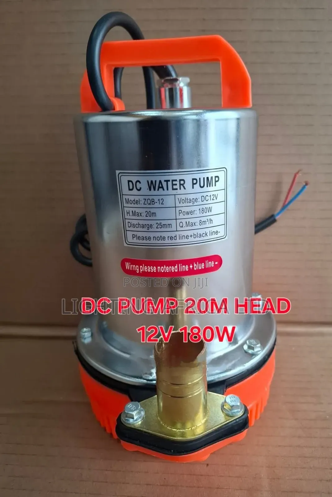20 Meters Head 12v (180watts) Submersible Solar Pump