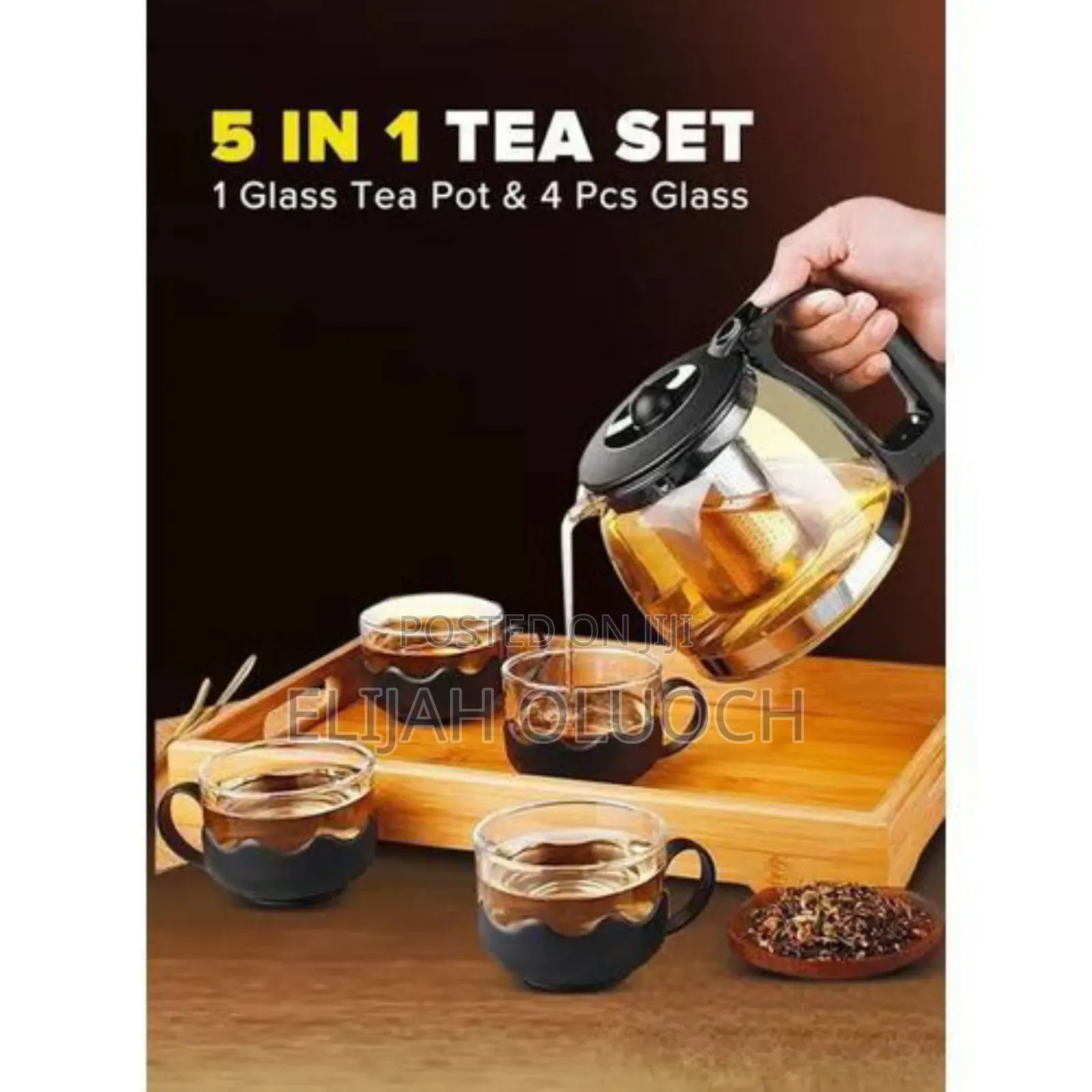 Heat Resistant Borosilicate Glass 5in1 Tea Pot