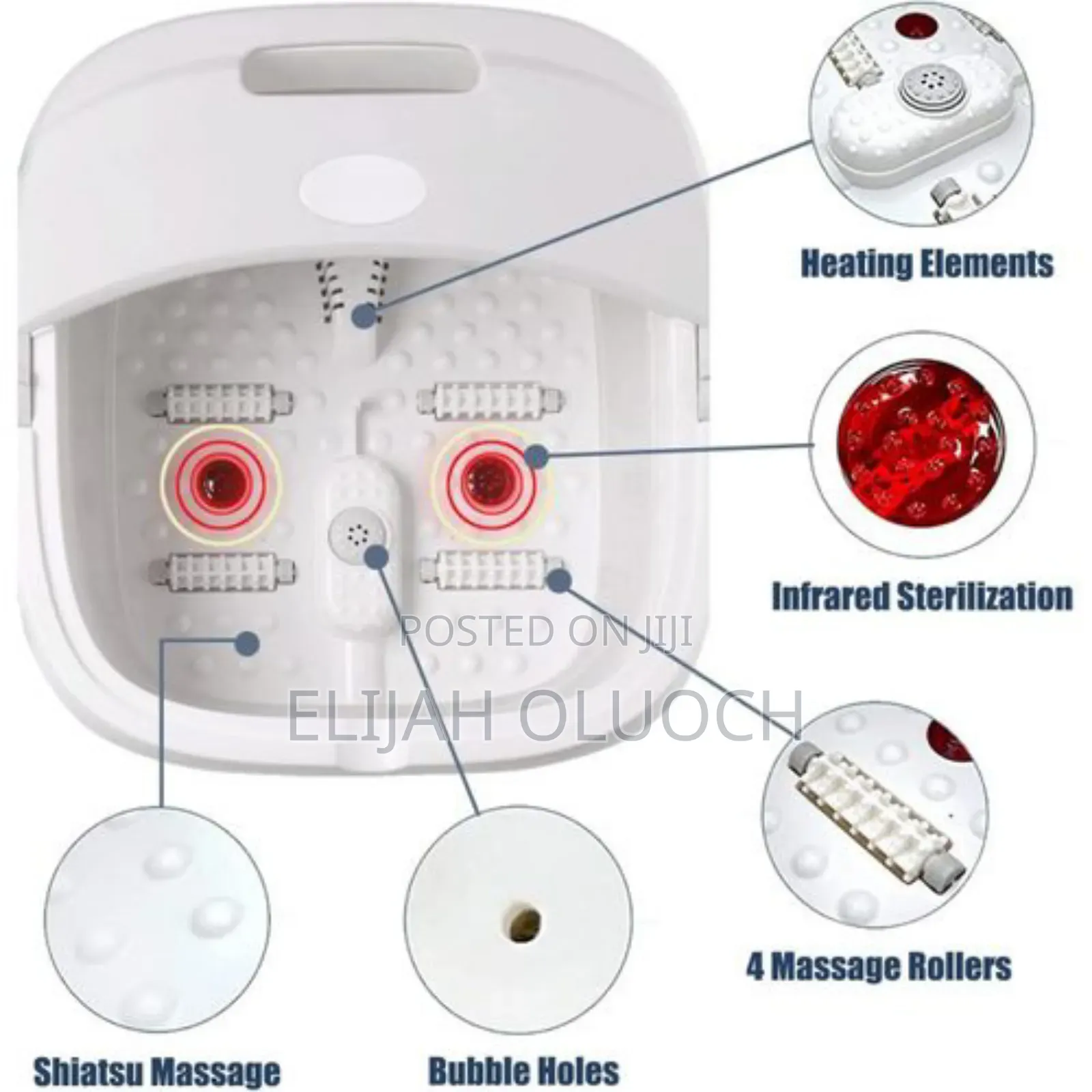 Portable Silicon Folding Electric Foot Bath Massage Machine