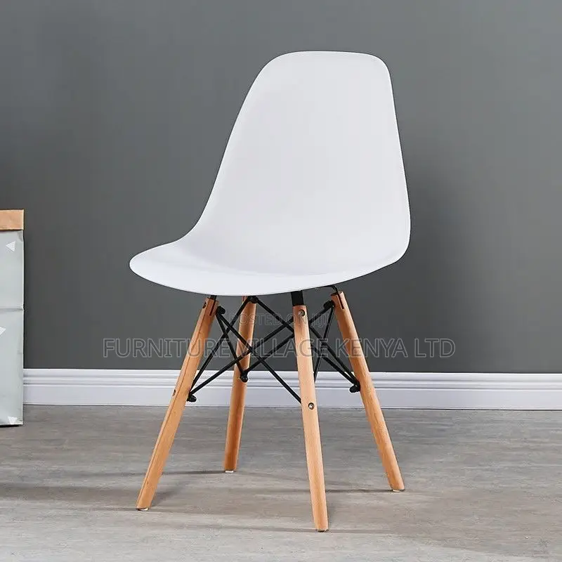 Office Chair: Eames Style Modern Dining Chair -Wooden Legs