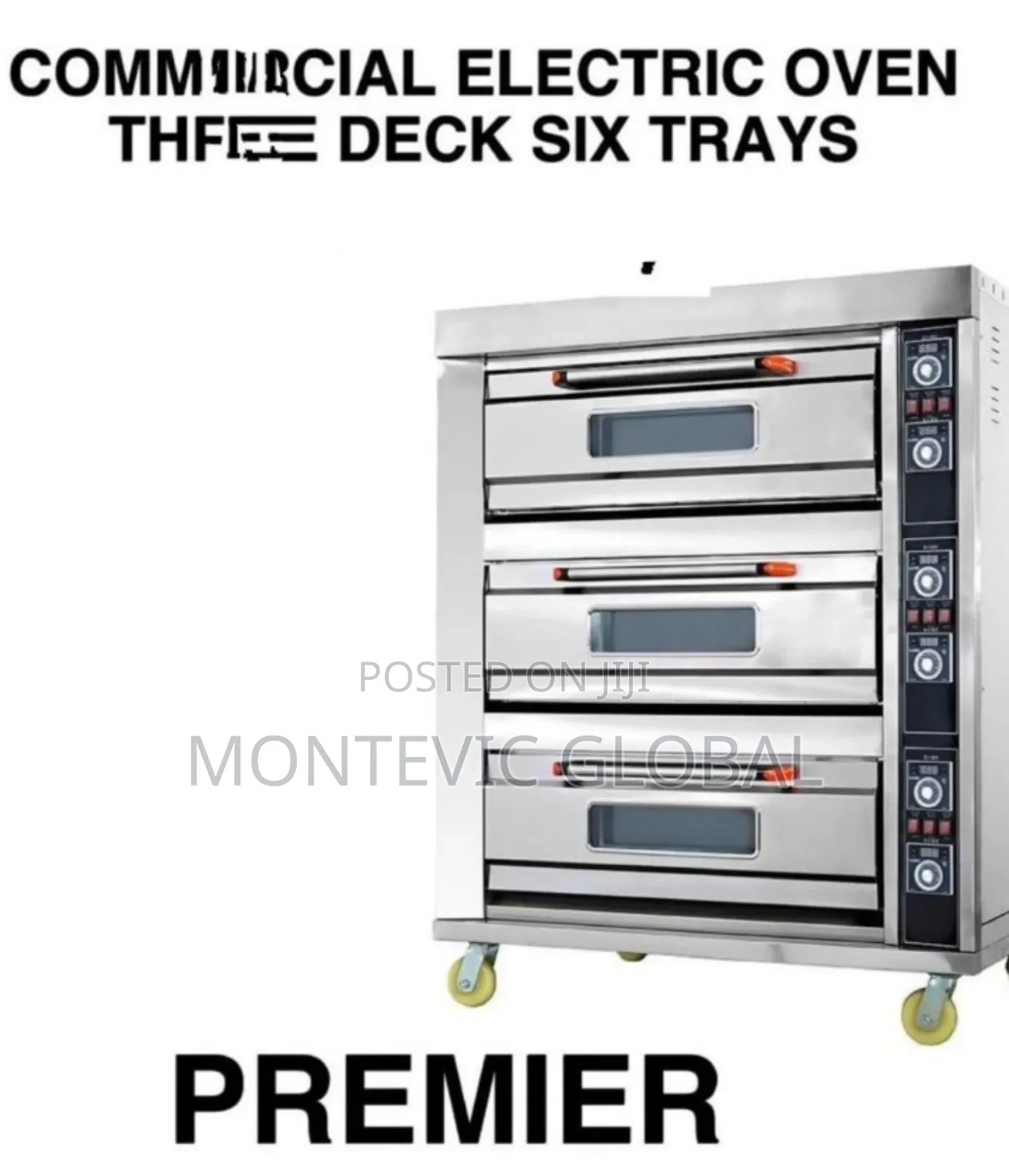 Commercial Electric Oven Three Deck Six Trays