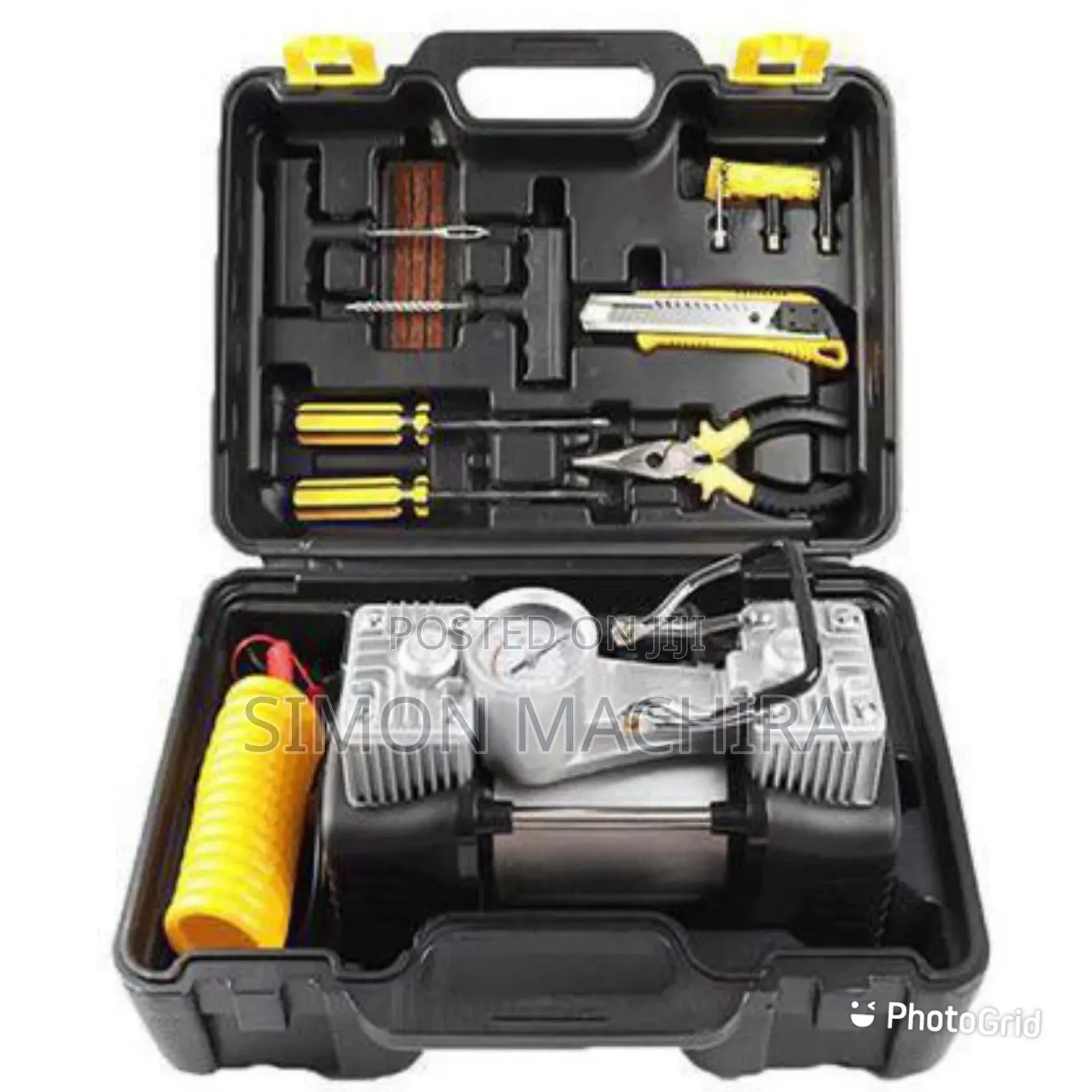 2 Cylinder Air Compressor With Accessory Tool Storage Case