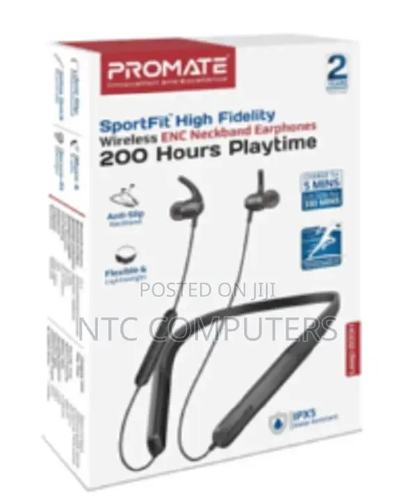 Promate High Definition Bluetooth V5.4 Enc Neckband. Earpho