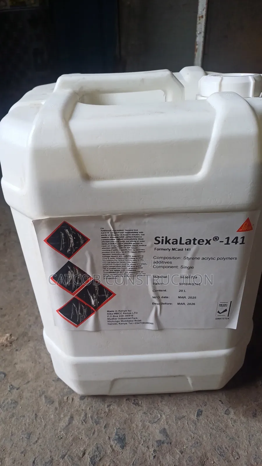 Water Resistant Bonding Agent And Mortar Admix Sikalatex 141