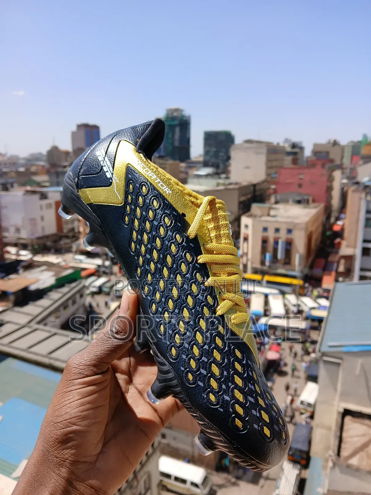 New Black and Gold Predator Football Boots.