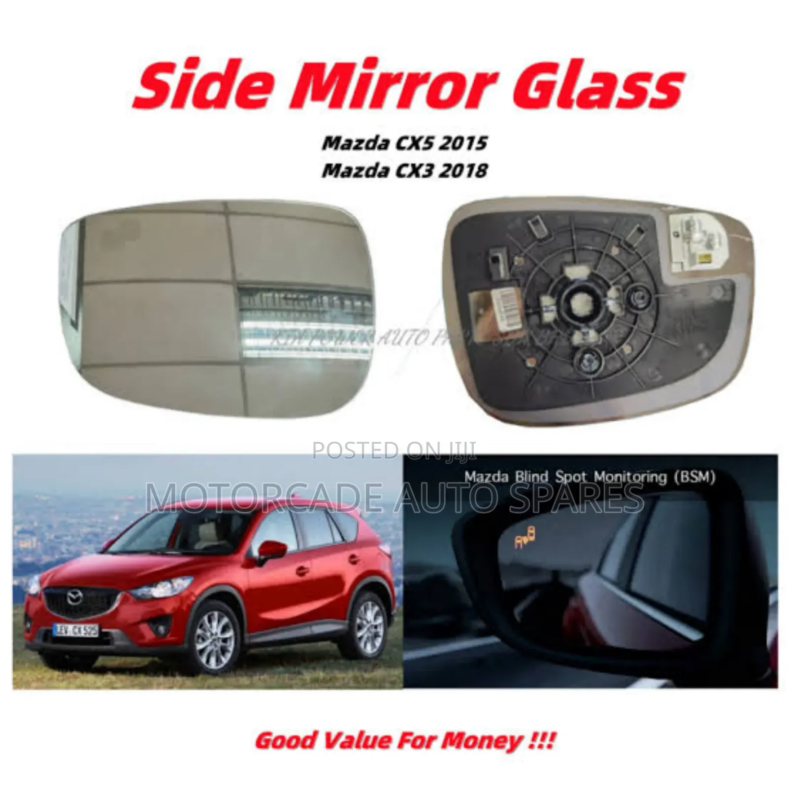 Mazda Cx-5 2016 Side Mirror Glass With BSM Sensor