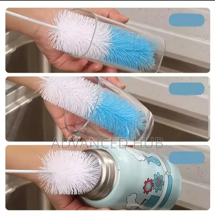Long Handled Cleaning Brush Bottle With an End Sponge