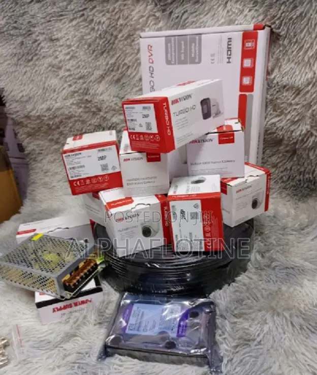 4 PCS Cameras Hikvision Full Set 2mp Turbo Hd Both Indoor Outdoor