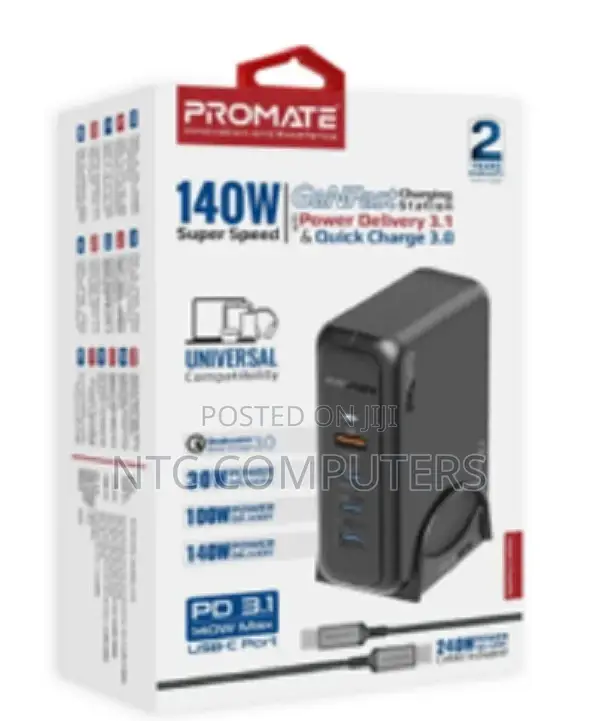 Promate 140w Super-Speed Ganfast Charging Station With Po