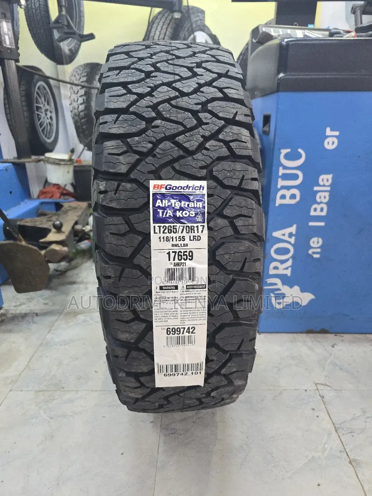265/70r17 BF Goodrich All-Terrain T/a Tire