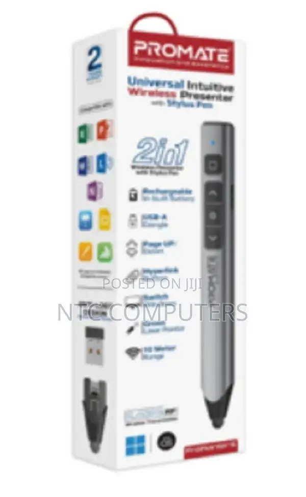 Promate Universal Intuitive Wireless Presenter With Stylus