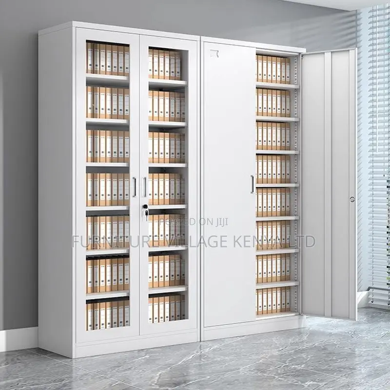 Cabinets:White Contemporary Steel Office Storagelocker Unit