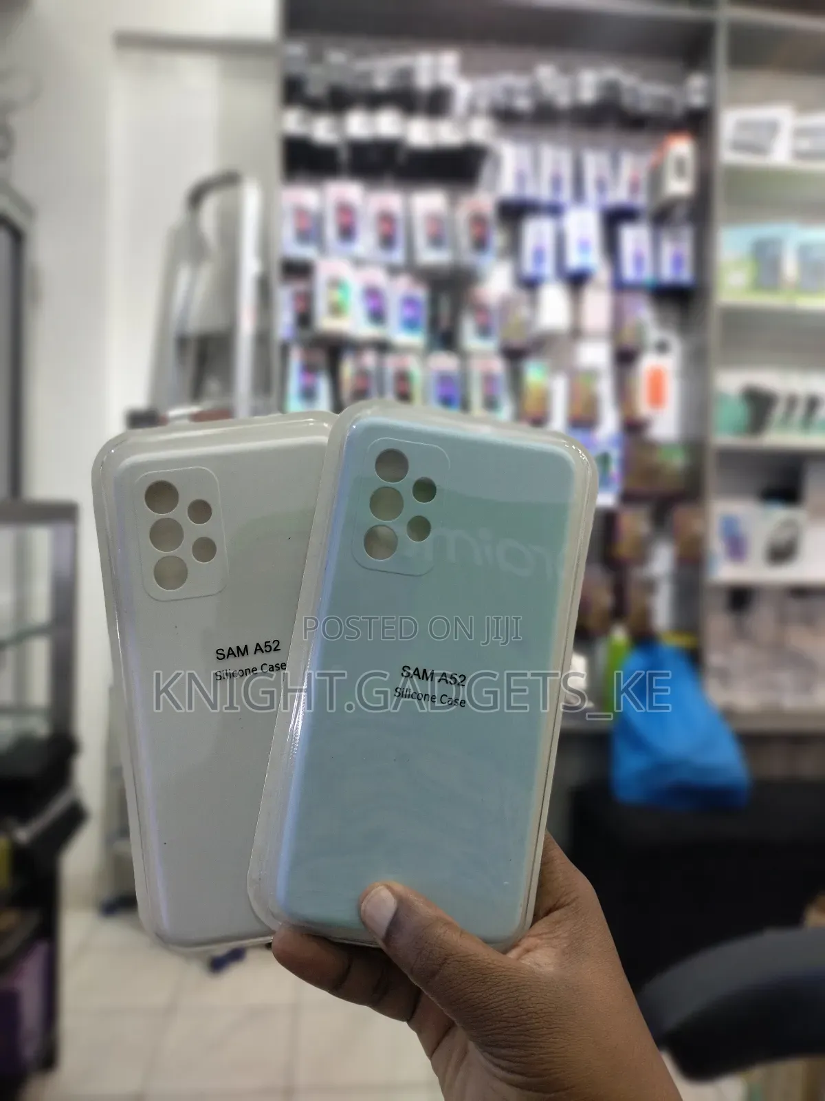 A52 White Silicone Phone Case.