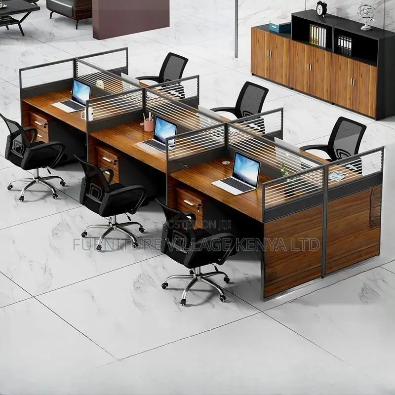 Workstation: 6-Seater Office Workstation Modular Design